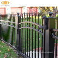 Black powder coated steel yard iron fencing